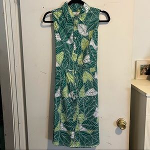 UntuckIt Green Floral Dress
